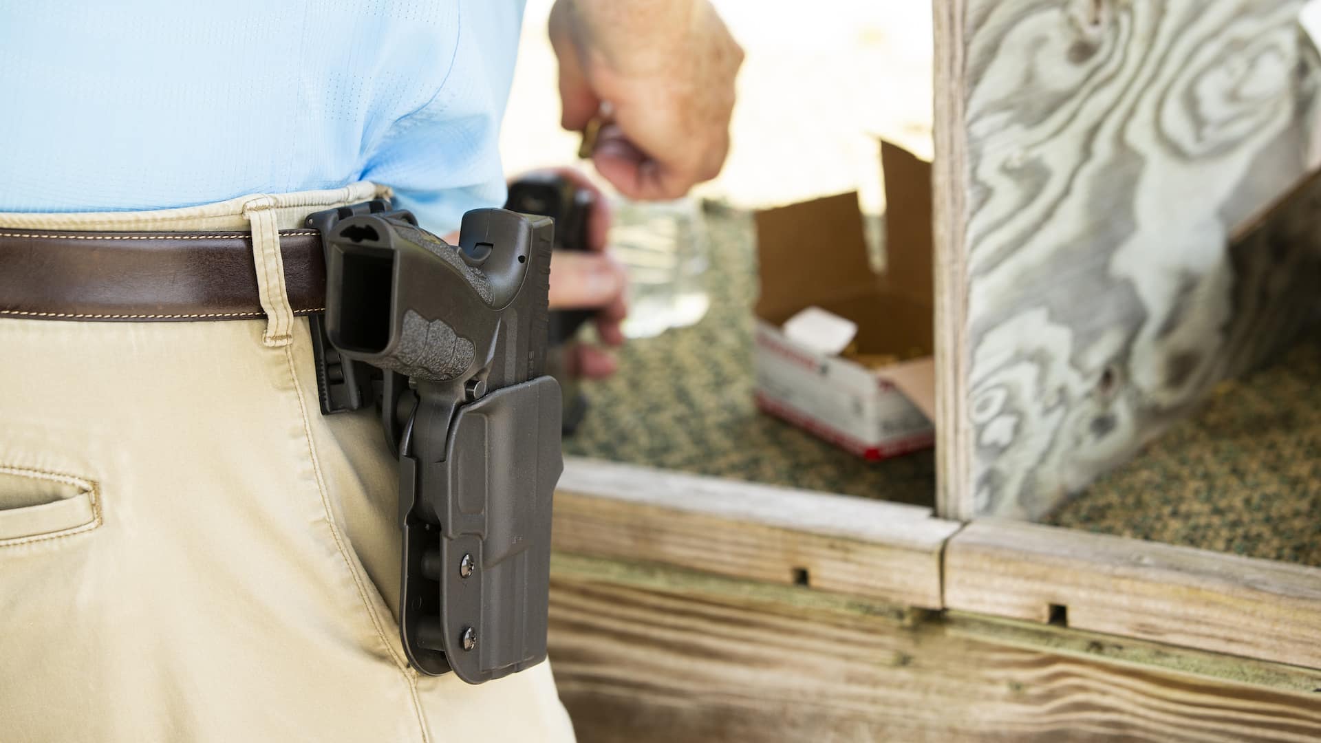 gun in holster