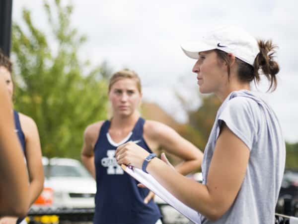 Hillsdale College women's tennis team practice