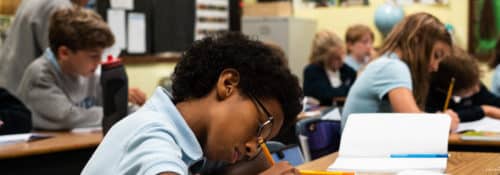 Atlanta Classics Academy student at desk