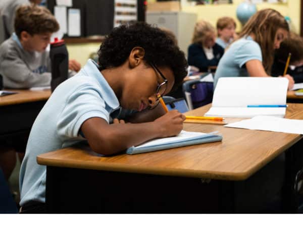 Atlanta Classics Academy student at desk