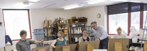 Sam Knecht and students