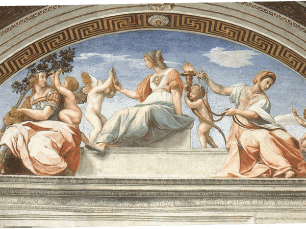 Raphael's Cardinal Virtues Wall