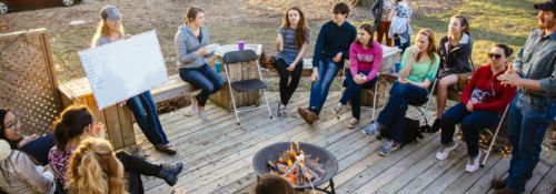 Tri Beta (biology honorary) and Sigma Zeta Bonfire Hayden Park