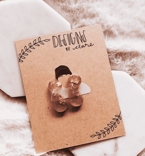Earings on Designs by Clare card