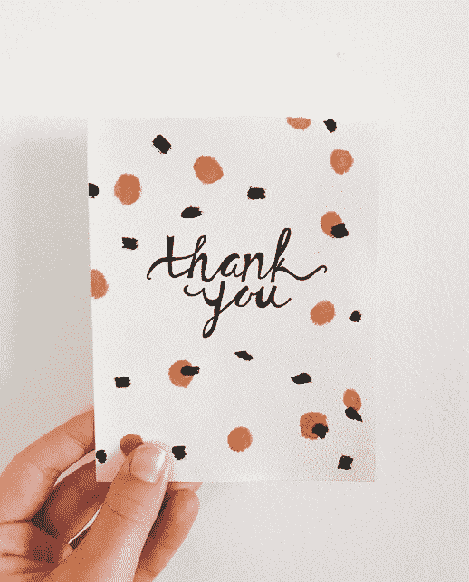 Thank you card