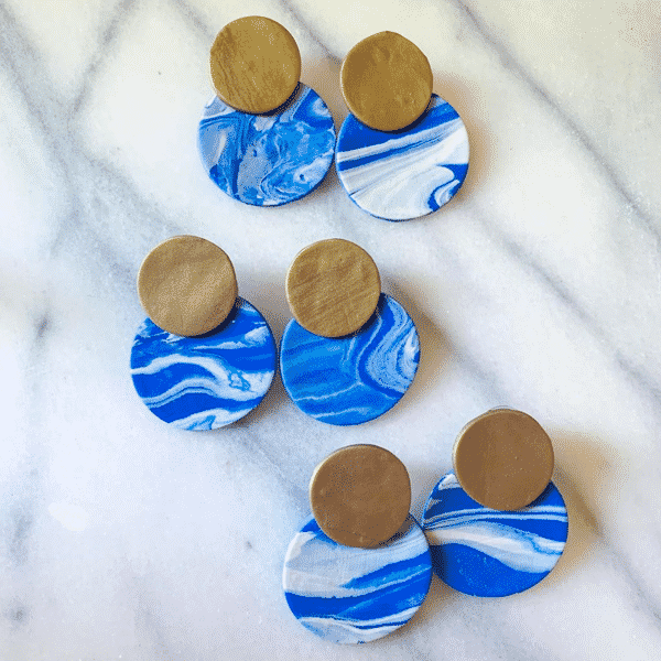 Blue earings