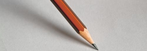 Sharpened pencil about to draw