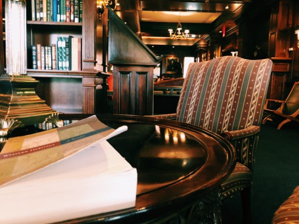 study materials on wood table
