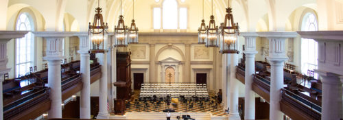 A view of the interior of Hillsdale College’s Christ Chapel