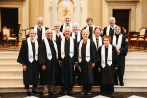 60 year reunion group at Christ Chapel