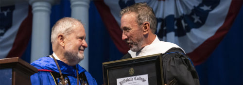 Actor, Tim Allen with Doctor Larry Arnn
