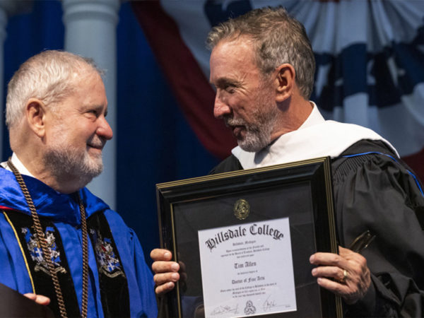 Actor, Tim Allen with Doctor Larry Arnn