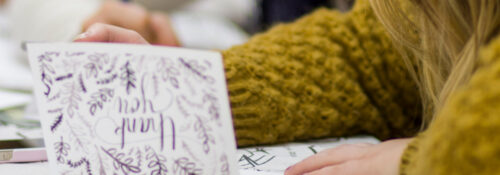 Students write letters thanking healthcare workers for their service to the community