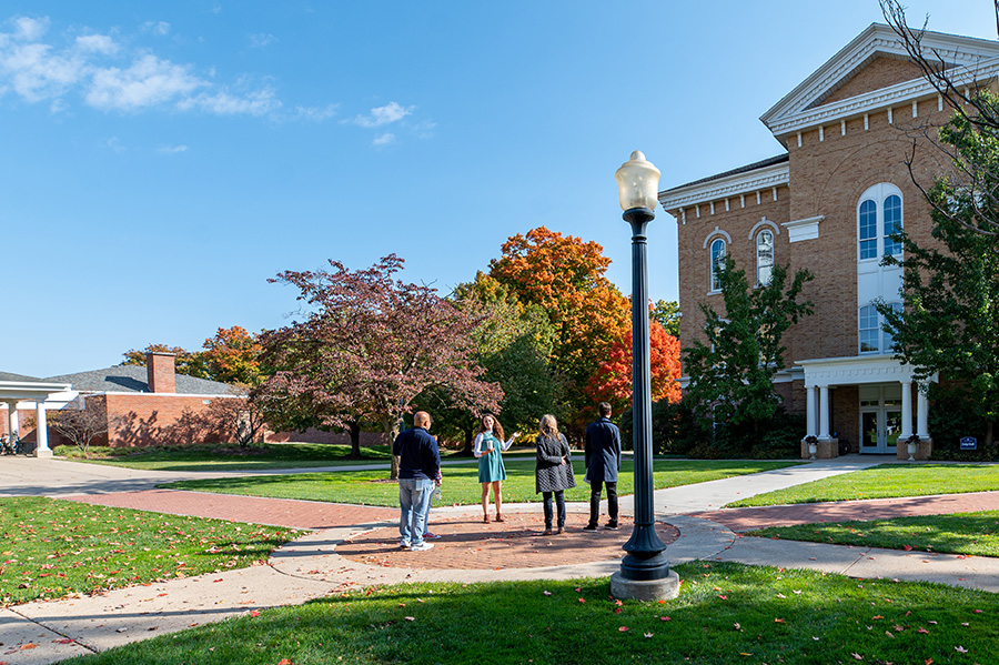 The north quad—the green, grassy area to the north of Central Hall