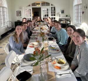Group at dining table