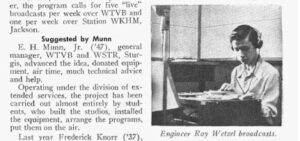 Newspaper clipping depicting Roy Wetzel